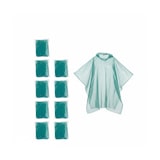 thumbnail of Relaxdays Regenponcho Einweg, 10er Set, Einmal Regencape mit Kapuze, für Erwachsene, Notfallponcho Damen & Herren, grün