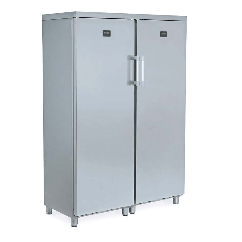 Armario de Refrigeración y Congelación de Doble Puerta Gris 1820x1220x650mm