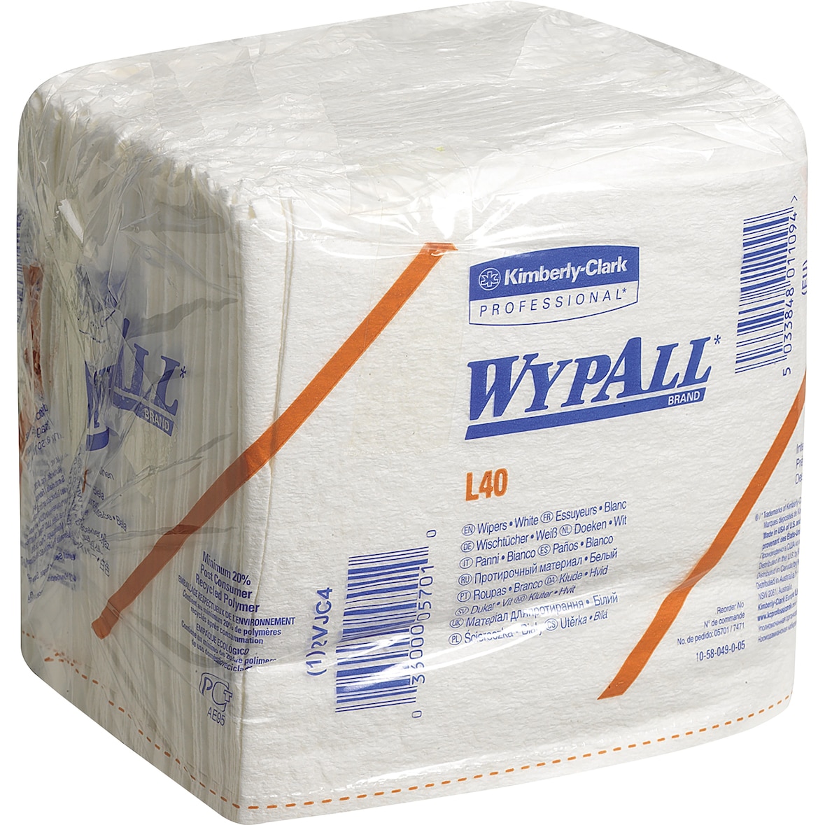 WYPALL Wischtuch L40 7471 1lg. Viertelfalz 30,5x31,8cm ws 56 St.