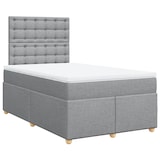 thumbnail of vidaXL Boxspringbett mit Matratze Hellgrau 120x190 cm Stoff