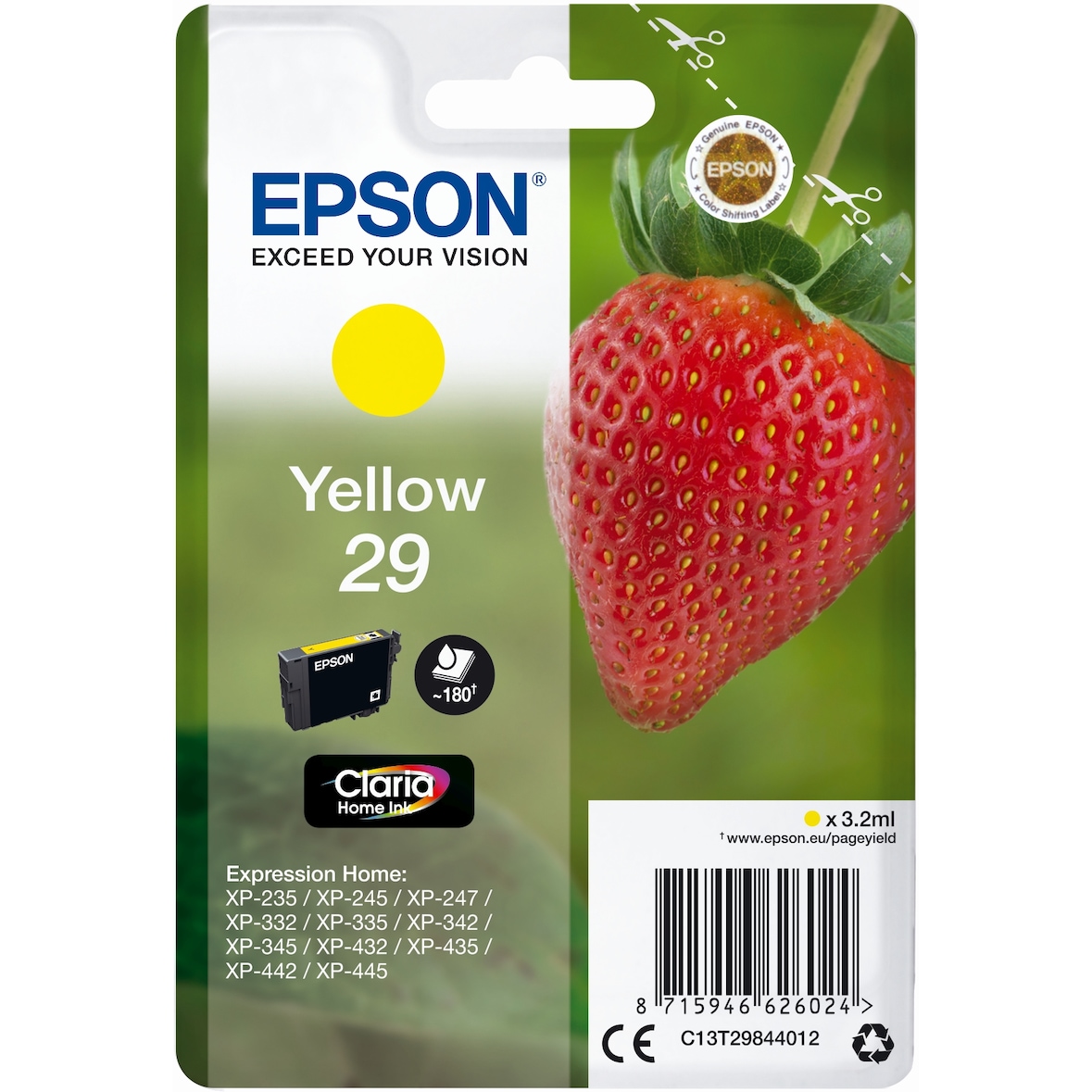 Tintenpatrone Epson T2984 gelb