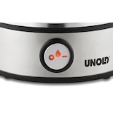 thumbnail of Unold 38626 EGG COOKER Edel, 360W, mango para 1 a 7 huevos, bandeja de cocción, acero inoxidable/negro
