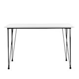 thumbnail of Helloshop26 - Ess-/Küchen-/Wohnzimmertisch für 4 Personen MDF-Platte Haarnadelbeine aus Stahl 120 x 70 x 75 cm schwarz-weiß 03_0004275