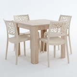 thumbnail of Mesa de interior cuadrada 80x80 cm en madera melaminada, diseño clásico y funcional, para cocina, comedor, bar o restaurante–Elvis/Roble