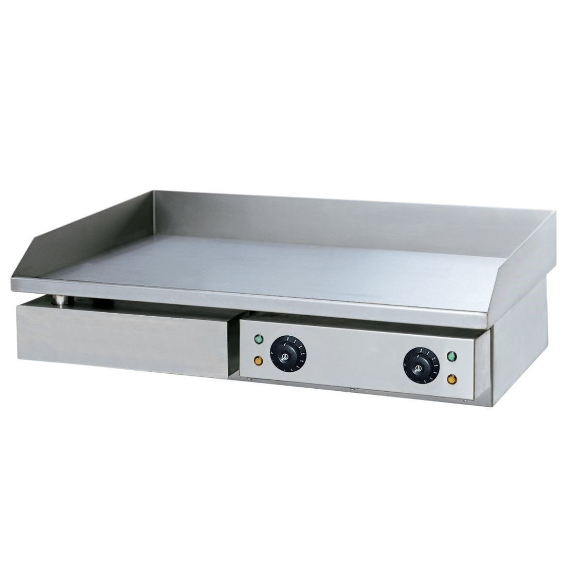 Plancha de asar industrial electrica 74x49x24 cm con 2 zonas de calor