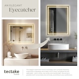 thumbnail of tectake Miroir de salle de bain LED CLARA réglable avec 3 couleurs de lumière - 50 x 70 cm gris anthracite