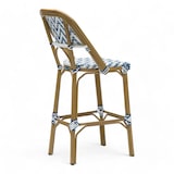 thumbnail of Barhocker ALMA - Blau-weißes Geflecht