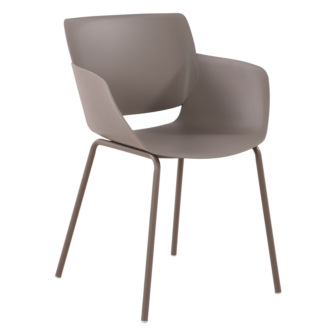 CHEFGASTRO Esszimmerstuhl NASHVILLE HxBxT 80x58x54cm Kunststoff Taupe Küchenstuhl