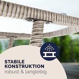 thumbnail of CASARIA® Polyrattan Balkontisch Beistelltisch Rund Ø 80cm Grau Beige