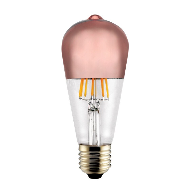 Bombilla LED E27 ST64 medio espejo Bronce 6W