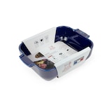 thumbnail of Peugeot rechteckige Auflaufform Appolia Ofenform Keramik Blau 25 cm 60114