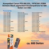 thumbnail of Kompatibel Canon PGI-580 XXL, 1970C001 PGBK Schwarz Black pigmentiert Druckerpatrone für 600 Seiten von D&C