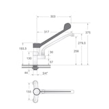 thumbnail of Grifo Quirúrgico con Palanca Gerontológica para hospitales - FR-350