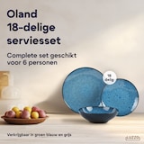 thumbnail of Luzzo® Oland serviesset 6 persoons 18 delig  - blauw