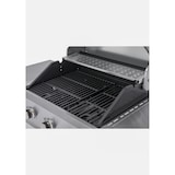 thumbnail of aro Barbecue a gas con 3 bruciatori, acciaio / acciaio inox, 122 x 57 x 114 cm, con tavolini laterali, coperchio con termometro, ruote, argento