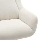 thumbnail of SalesFever Sessel und Hocker Set | mit Drehfunktion | Bezug Cord-Stoff | Beine Metall | B 82 x T 85 x H 106 cm | beige – schwarz