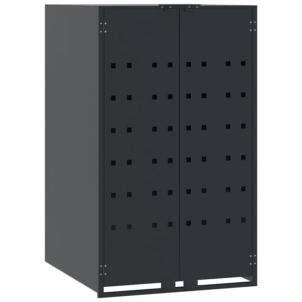 vidaXL Containerberging voor 1 container 69x79x117 cm staal antraciet