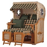 thumbnail of Strandkorb - bene living - Ammersee Teak Bullauge - PE shell - Modell 506 - inkl. Liftersystem