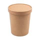 thumbnail of Recipientes Com Tampas 960 Ml 340 + 18 Pe G/M2 Ø11,7/9,2X13,5 Cm Natural Kraft (250 Unidades)