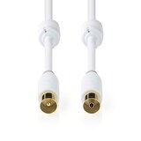 thumbnail of Nedis Koaxial Kabel - IEC (Coax) Stecker - IEC (Coax) Buchse - Vergoldet - 100 dB - 75 Ohm - Doppelt geschirmt - 2.00 m - Rund - PVC - Weiss - Box