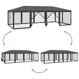 thumbnail of Tente de fête avec 12 parois latérales maille anthracite 8x4 m Modèle AbriEternel 390
