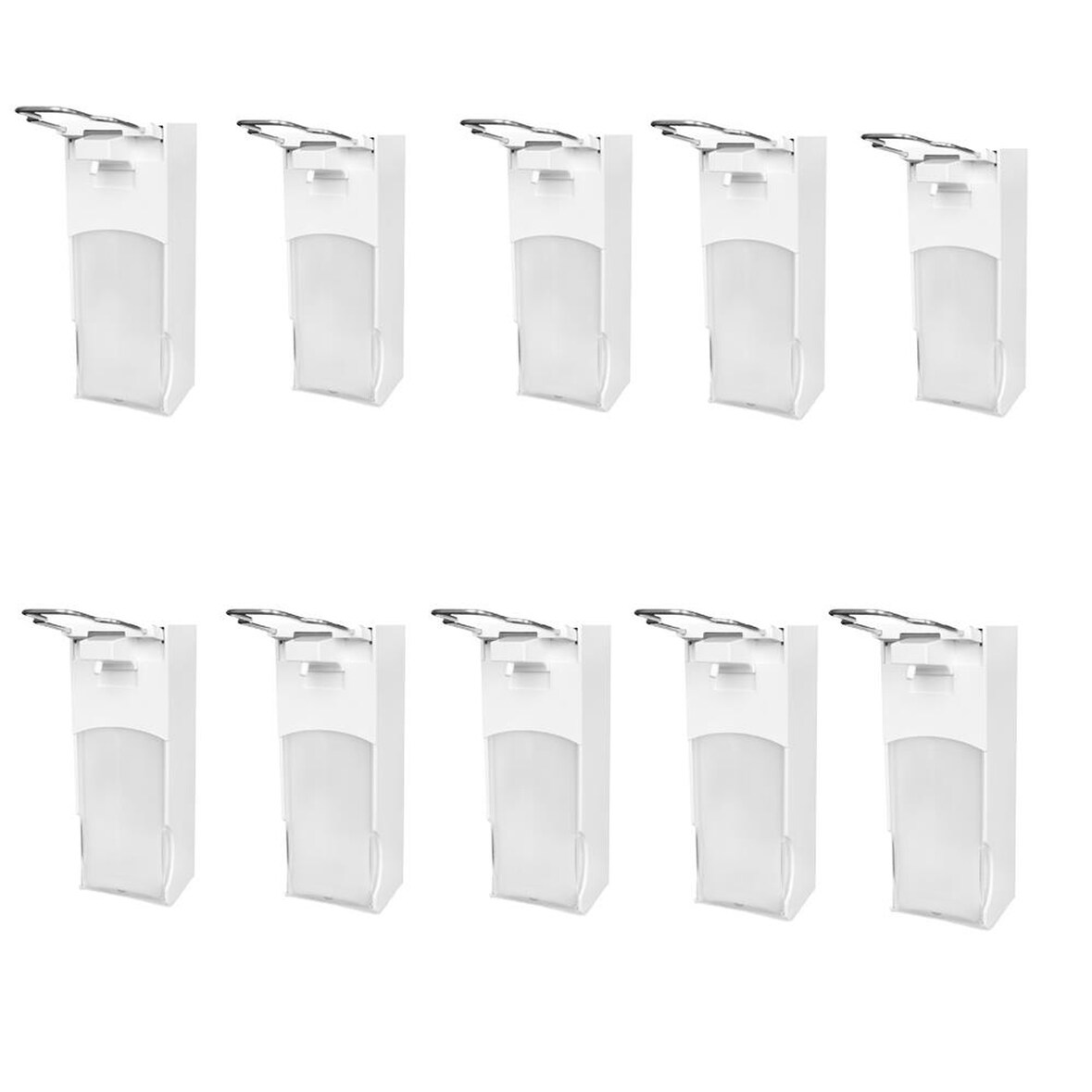 Seifenspender SemyTop - 10 Armhebel-Dosierspender - 1000 ml - weiß - Kunststoff