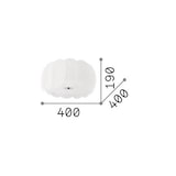 thumbnail of Plafoniera Moderna Ovalino Vetro Bianco 5 Luci E27