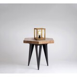 thumbnail of Abatjour Industrial-Nordico Square Legno Marrone Nero 1 Luce E27