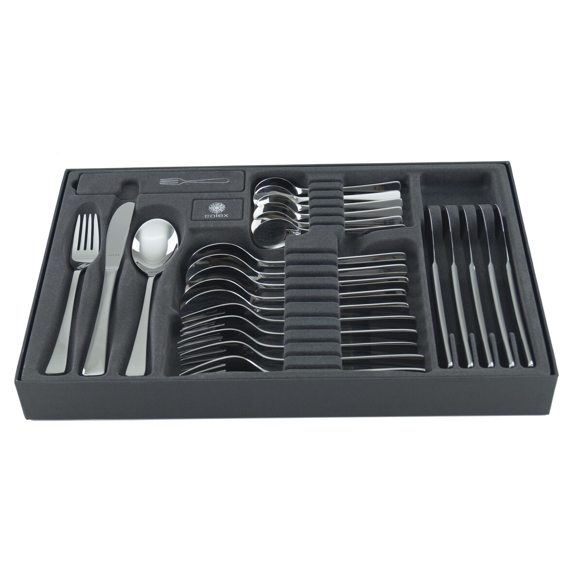 Solex Karina Besteckset 24 teilig für 6 Personen in Besteckbox