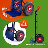 thumbnail of DASCK - Carretilha Dobrável com Rodas Pneumáticas, Plataforma Reforçada, Carga Máxima 200 kg, Azul, Pegas Ergonômicas