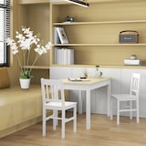 thumbnail of HOMCOM mesa de comedor de madera mesa de cocina rectangular para 4-6 personas estilo moderno para salón carga 50 kg 119x70x75 cm roble