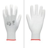 thumbnail of ECD Germany 4 Paar Arbeitshandschuhe PU-Beschichtet Größe 7-S Weiß Atmungsaktiv Rutschfest Robust Montagehandschuhe