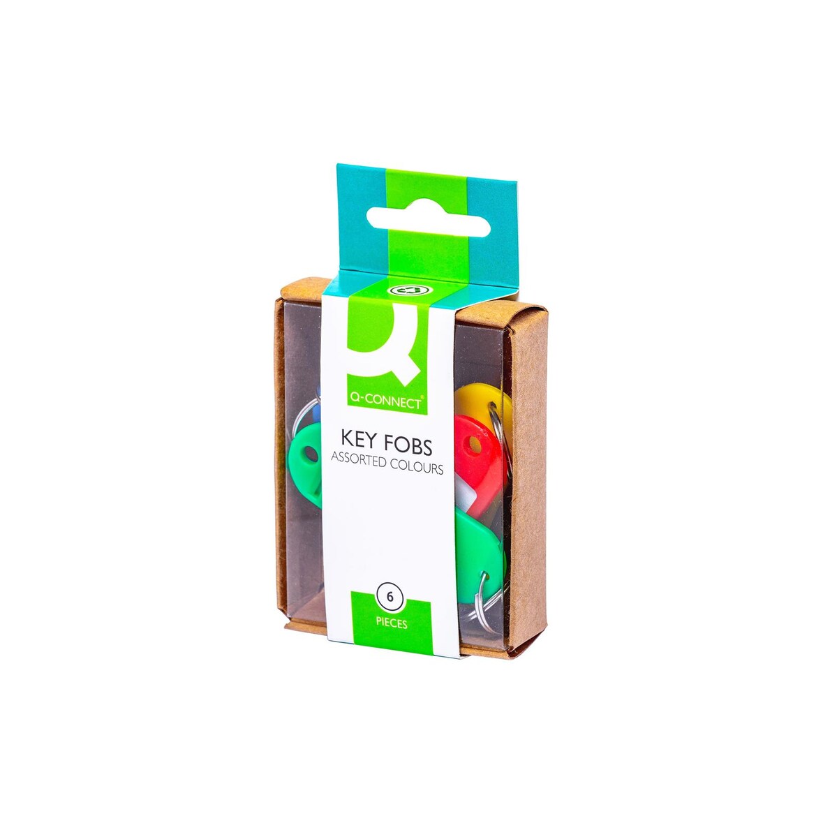 Q-Connect® KF02036 Schlüsselanhänger - 6 Stück sortiert