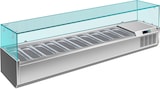 thumbnail of Gastro Edelstahl Kühlaufsatz Aufsatzkühlvitrine Pizzakühlaufsatz 10 x 1/4 GN mit Glasaufsatz
