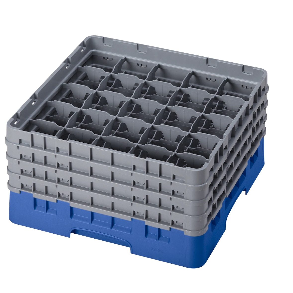 CAMBRO - 25S800-168 - Casiers de lavage 25 comp. 4 alturas - 8,7 cm Ø máx. - Haut max 21,7 cm - 50 x 50 x 26,7 cm - Bleu