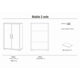 thumbnail of SARMOG MOBILE 2 ANTE KIT L71 P41 H110 in truciolare nobilitato color cemento e ossido bianco