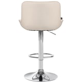 thumbnail of Conjunto de 2 bancos de bar Vonore em imitação de pele creme/cromo