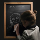 thumbnail of Tableau noir Europel cadre bois naturel 42x60cm, 356220