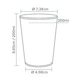 thumbnail of MONOUSO - Vaso de Plástico PP Reutilizable Transparente 240ml (2.000 Uds)