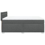 thumbnail of vidaXL Boxspringbett mit Matratze Dunkelgrau 140x190 cm Stoff