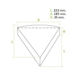 thumbnail of MONOUSO - Gegolfde Pizza stuk doosje kraft Takeaway (350 stuks)