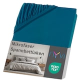 thumbnail of Spannbettlaken DreamScience Mikrofaser - Weich & Anschmiegsam, Rundumgummizug, Bügelfrei 140x200 - 160x200 cm petrol