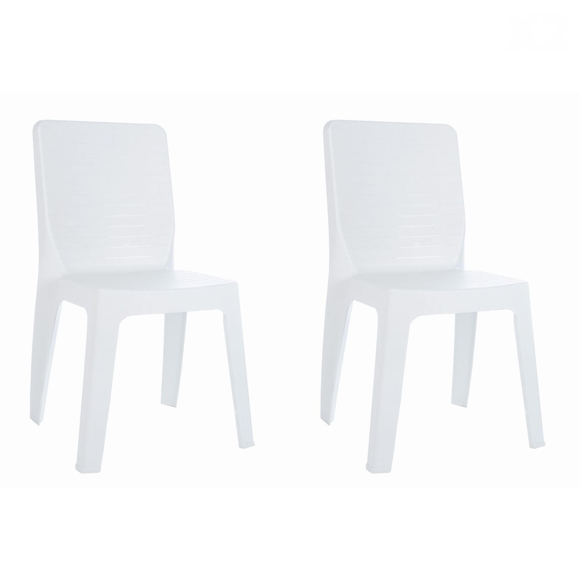 garbar IRIS Set 2 Silla Interior, Exterior Blanco