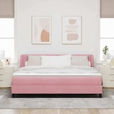 thumbnail of vidaXL Boxspringbett mit Matratze mit Kopfteil Rosa 180 x 200 cm Samt