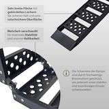 thumbnail of TRUTZHOLM 1 x Auffahrrampe 2-fach klappbar 199cm Traglast 340 kg Alu schwarz geriffelt/ gelocht Rampe Verladerampe
