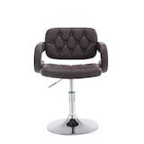 thumbnail of Sedia lounge Dublin in similpelle marrone