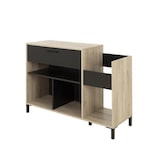thumbnail of Meuble rangement vinyle -   - Platine - Style urbain - Décor chene - Noir - L 115 x P 40 x H 81 cm GAMI