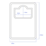 thumbnail of CombiCraft Garderobemarken 'Tiffany' Schwarz - 100 Stück - nummeriert von 1 bis 100 - aus Kunststoff - 36,3 x 50,5 mm mit Aufhängeloch
