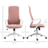 thumbnail of Vinsetto Silla de Oficina Giratoria Altura Ajustable 62x56x110-119,5 cm Rosa