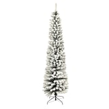 thumbnail of Albero Di Natale Artificiale in PVC innevato- 210cm altezza- 534 punte- 58cm diametro- premontato- base metallo